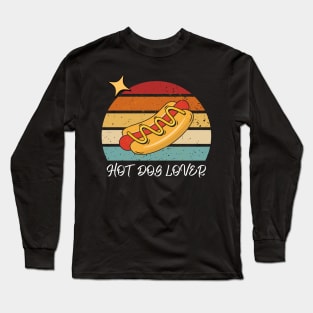 Hot Dog Retro Long Sleeve T-Shirt